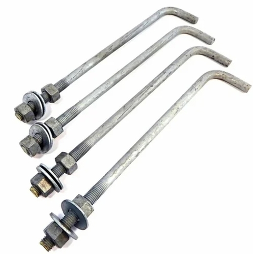 Stainless Steel Foundation Bolt - Powder Coated Silver Corrosion Resistant Durable Easy Installation