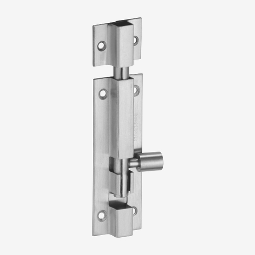 Steel Tower Bolt - Stainless Steel, Standard Size, Silver | Anti Corrosion, Screw In Installation, Door Fittings