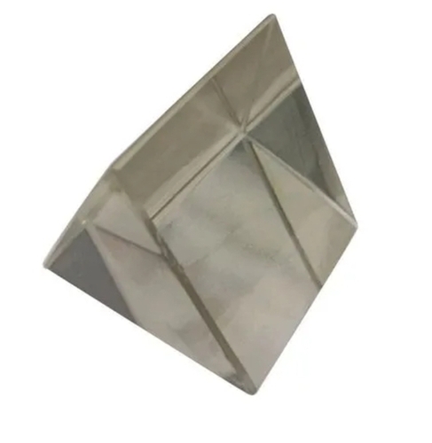 50x50 Mm Glass Prism - Transparent Lightweight Scratch Resistant LED Illumination Ergonomic Handle Battery Operated