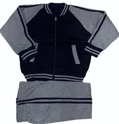 Black Cotton Boys School Track Suit