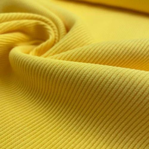 Cotton 2x2 Rib Lycra Fabric - Cotton Spandex, 44 Inch, Multiple Colors, 240 GSM | Light Weight, Breathable, Washable, High Strength