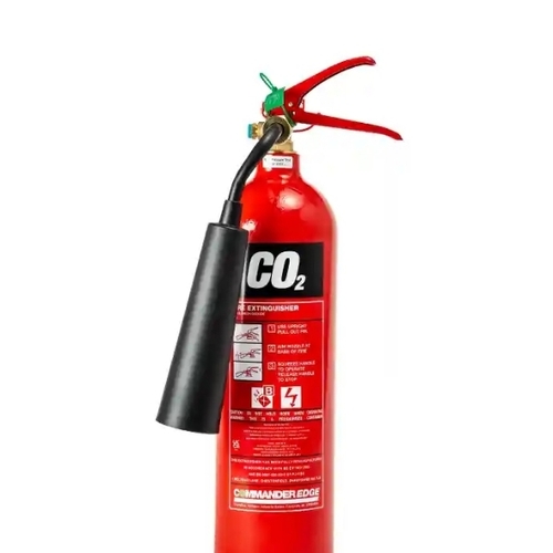 Fire Extinguisher - Metal, Red, COâ Pressure | Leak Detection, Fast Response, Audible Alarm, Portable Design