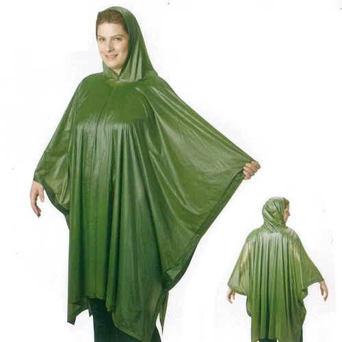 Green Pe Rain Poncho