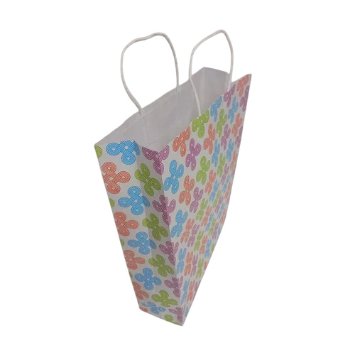 High Quality Eco Friendly Paper Bags - Printed Paper, 8x10x3.5 Inch, Multicolor | Biodegradable, Rope Handle, Digital Print