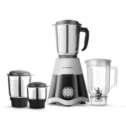 Mixer Grinder - Stainless Jars, Black, 220V | Powerful Motor, Multi Speed, Sharp Blades, Compact Design, Low Noise, Durable Body, Safety Lock