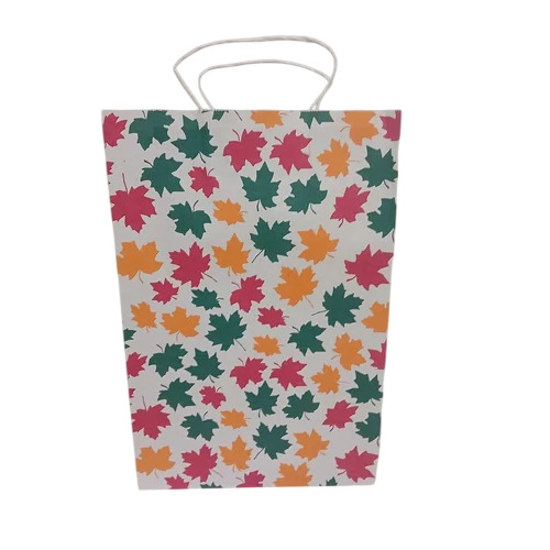 Printed Eco Friendly Paper Bags - 8x10x3.5 Inch Multicolor Paper Rope Handle Biodegradable Recyclable