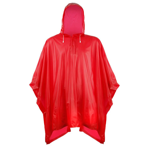Red Pe Rain Poncho