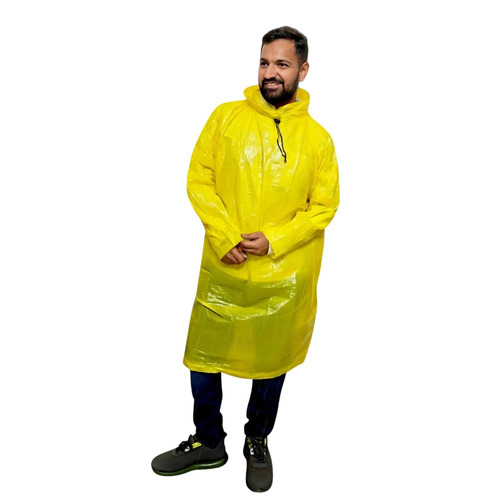 Yellow Pe Rain Poncho