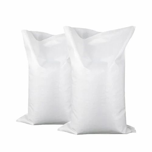 50 Kg Plain Pp Bag - Polypropylene, 50 Kg, White, Water Resistant, Eco Friendly, Fine Finish