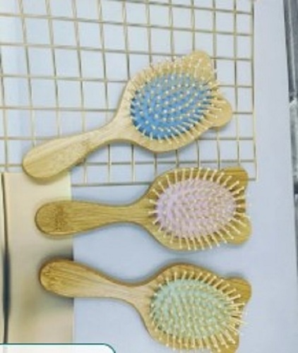 9 Inch Bamboo Baby Hair Brush - Bamboo, 9 Inch, Brown | Good Gripping, Solid Form