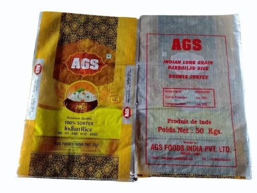 Bopp Rice Bag - Bopp Material, 25Kg Capacity, Multicolor | Recyclable, Biodegradable, Moisture Proof, Water Resistant, Eco-Friendly