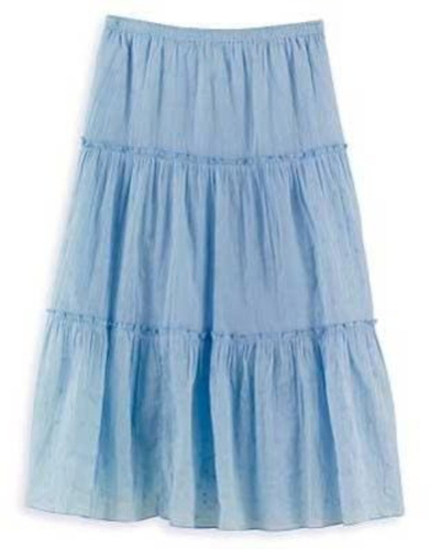 Casual Skirts - Cotton, Sizes S To Xxxl, Sky Blue | Quick Dry, Fade Resistant, Neatly Stitched