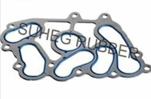 Edge Bonded Gasket - Rubber Silver Flexible Design | Wear Heat Corrosion Resistant Precision Molded