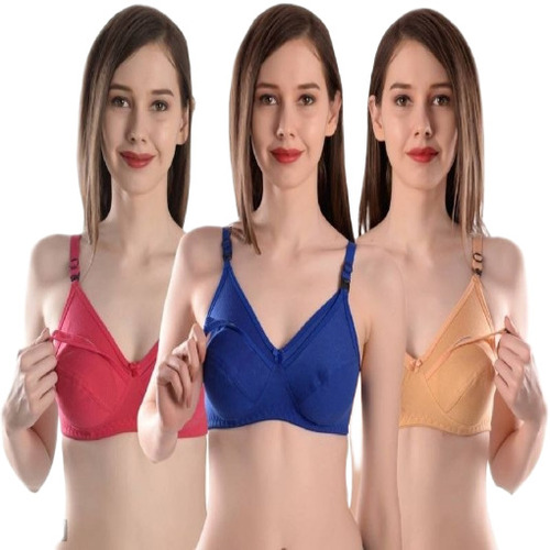 Feeding Bra - Cotton, Sizes 28B-46D, Various Colors | Breathable, Fade Resistant, Thin Strap, Hook-and-Eye Closure
