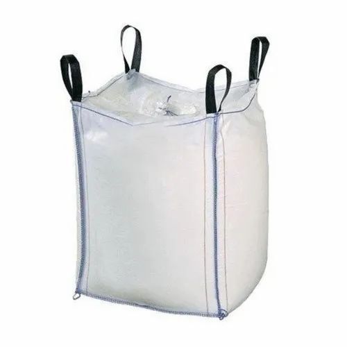 Fibc Builder Bag - PP 75x85x95 cm, White, 130 GSM | Eco Friendly, Water Resistant, Fine Finish, 1000 kg Load Capacity