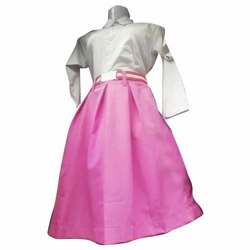 Girls Plain School Uniform - Cotton, Various Sizes, V Neck, Long Sleeve | Anti UV, Breathable, Quick Dry, No Fade, Comfortable Fit