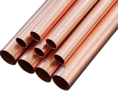 Round Shape Copper Pipe - Copper, Customized Size, Reddish Brown | Welded, Corrosion Resistant, Solid Hardness, Fine Finished
