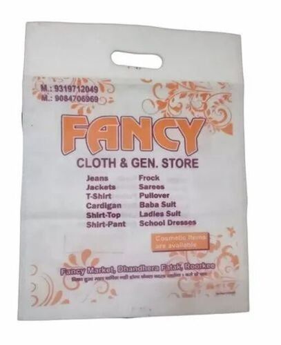 White D Cut Non Woven Bag