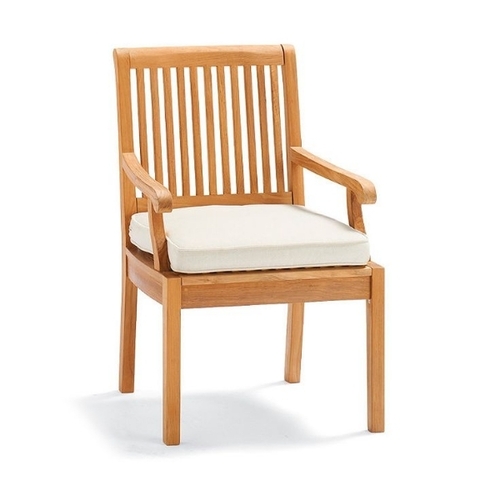 Chairs - Teak Wood, Light Brown | Elegant Design, Spacious, Sturdy Legs, Smooth Finish, Comfortable Seating