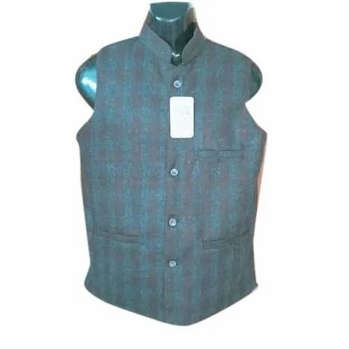Checks Khadi Nehru Jacket
