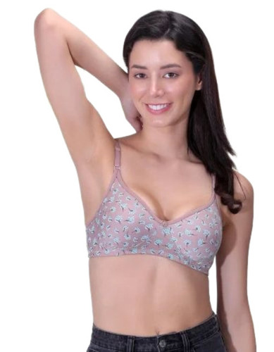 Fancy Bra - Cotton, Sizes 28B-46D, Printed | Non-Padded, Breathable, Wrinkle Free, Hook-and-Eye Closure