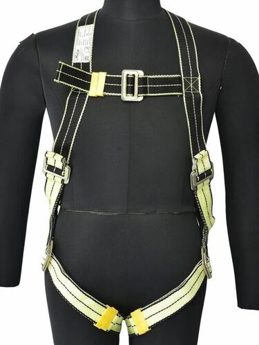 Full Body Safety Harness - Polyester, Standard Size, Black | Good Quality, Comfortable, Durable, New Packet