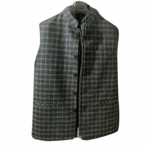 Khadi Check Nehru Jacket