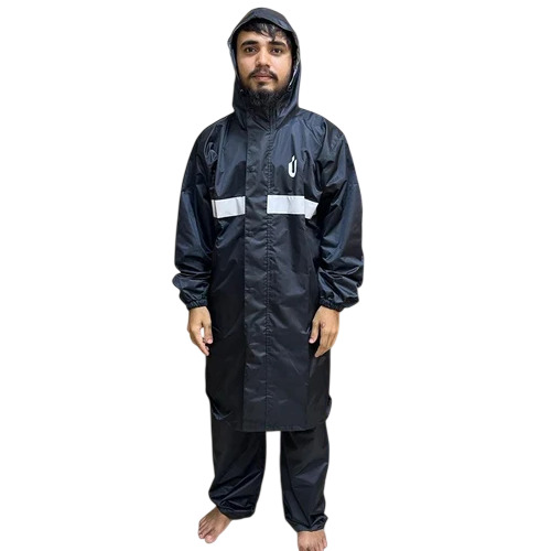 Men Promotional Rain Suit - PVC Material, Free Size, Blue | Foldable, Full Sleeves, Shirt & Pant Set