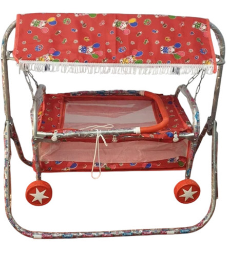 Red Printed Newborn Baby Cradle