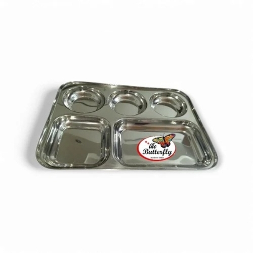 Steel Plate - Stainless Steel, Silver, Polished Finish | Rust Resistant, Scratch Resistant, Heat Resistant, Lightweight, Easy Cleaning