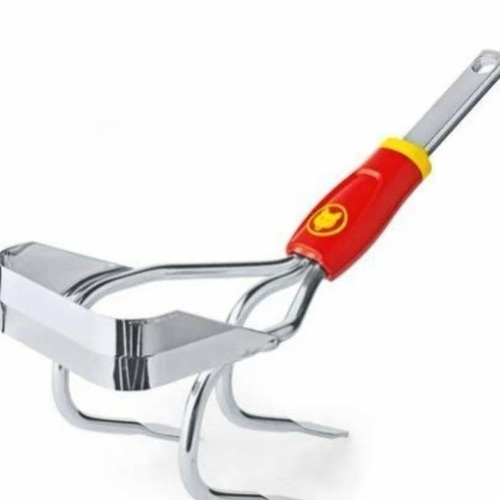 Wolf Hand Cultivator - Stainless Steel, Silver | Lightweight, Ergonomic Handle, Rust Resistant, Soil Aeration, Compact Handheld Tool