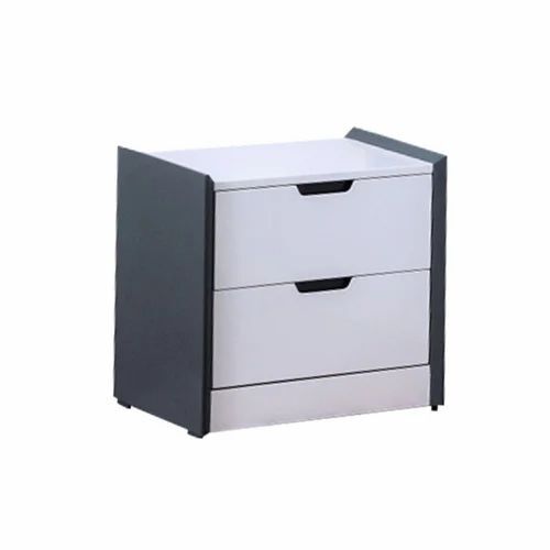Wooden Blue & White Bedside Table - Teak, Standard Size, Blue & White, Durable, Eco-Friendly, Stylish