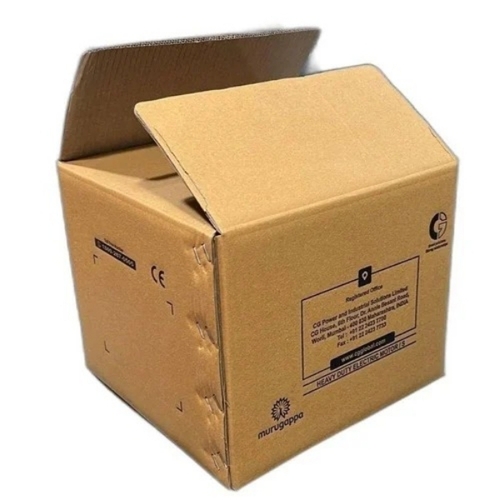 5 Ply Printed Corrugated Packaging Box - Corrugated Board, Customized Size, Brown, Square | Durable, Eco Friendly, Fine Finished, Machine Made Artwork