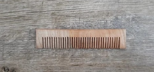 Bamboo Wooden Pocket Comb - Brown, Solid | Anti-Slip, Break-Resistant, Travel-Friendly, Good Gripping
