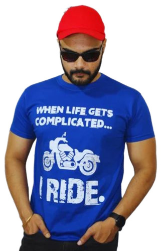 Blue Printed T Shirts