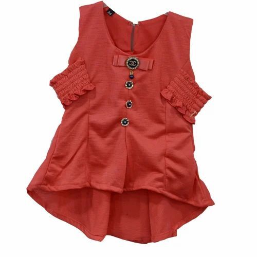 Girls Cotton Top - Color: Red