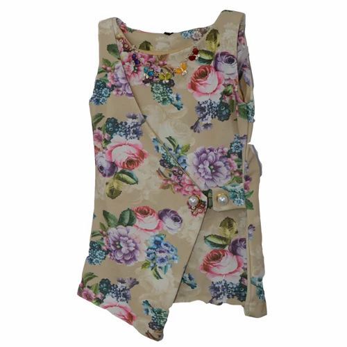 Girls Sleeveless Top - Cotton, Multi Color, Various Sizes | Printed, Quick Dry, Comfortable Fit