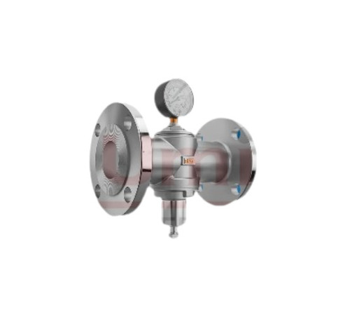 Industrial Pressure Reducing Valve - Rust-Free Silver Gray, Easy to Install | For Water, Gas, Oil Media