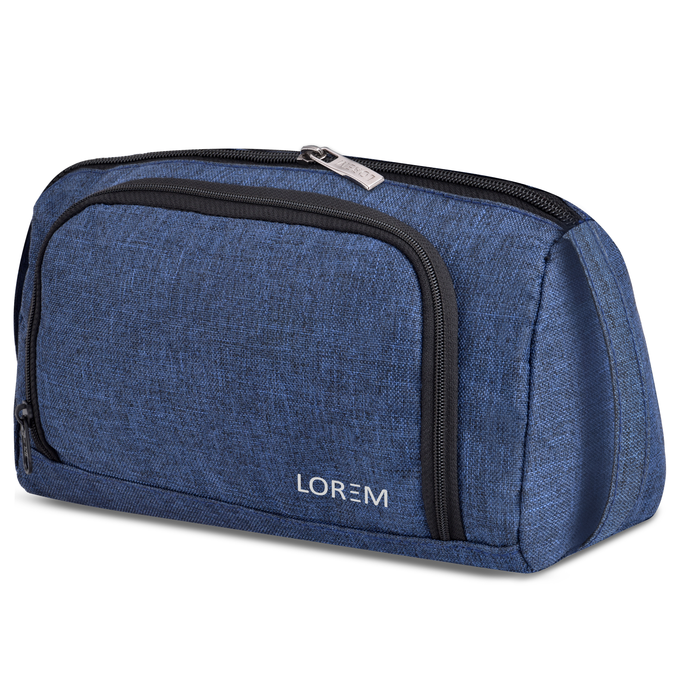 Lorem Blue Linen Pvc Material Large Organizer Og09 - Application: Stationery