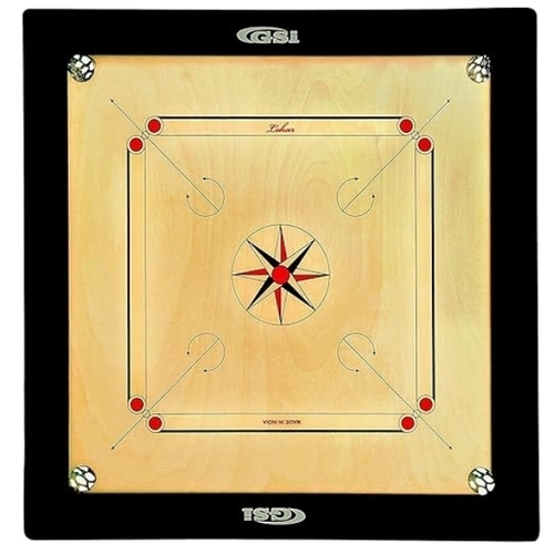Matte Finish Club Carrom Board For Professionals And Clubs With Coins Striker And Boric Powder, Pack Of 1, Beige (Xx-Large 35 Inch 8mm)