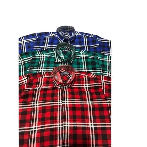 Men Check Cotton Shirt
