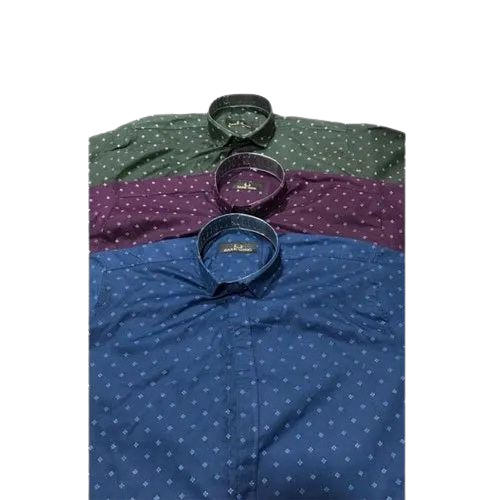 Men Fancy Cotton Dot Printed Shirt