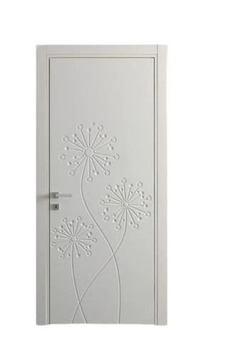 Modular Pvc Door - PVC Frame, Standard Size, White, Moisture Resistant, Crack Resistant | Inward/Outward Opening, Right Lock Handle, Elegant Design