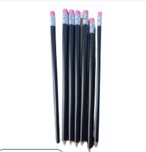 Rubber Pencil - Wooden, Standard Size, Various Colors | Good Gripping, Black Ink