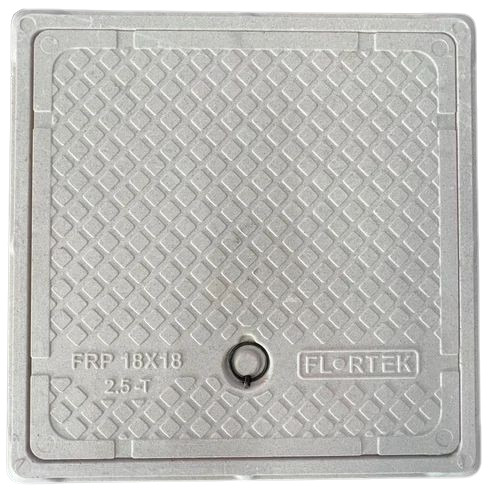 18x18 Inch FRP Manhole Cover - FRP, 18x18 Inch, Square, 2.5 Tonne Load Capacity, Lockable, Anti Corrosive