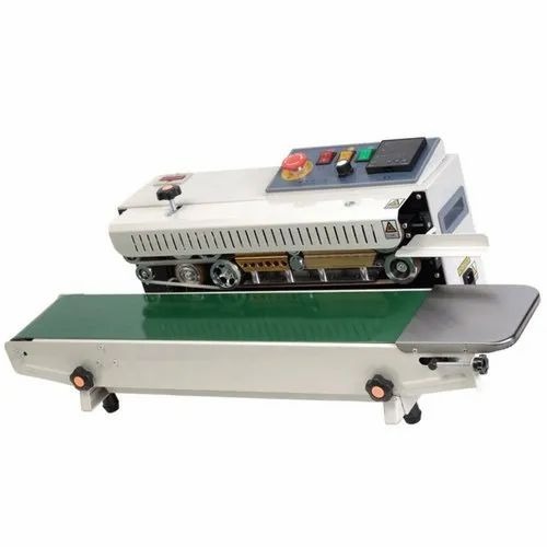 Automatic Continuous Band Sealer Machine - 12 mm Sealing Width, 12 m/min Speed, Multicolor | Electric Driven, 800W Power, 220V, Horizontal Mode, 50Hz Frequency