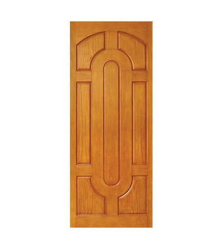 Brown Wooden Panel Door - Solid Wood, Customized Size, Brown, Polished Finish | Swing, Interior, Residential, Office