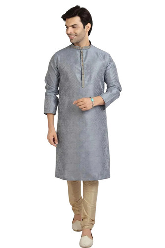 Collarless Mens Cotton Kurta Pajama