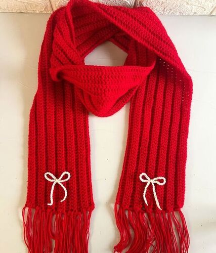 Cotton Ladies Scarf - Woolen Pink Floral Print | Vibrant Colors Easy Drape Durable Stitching Comfortable Wear