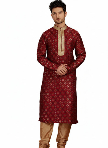 Ethico Mens Art Silk Kurta with Chudidar